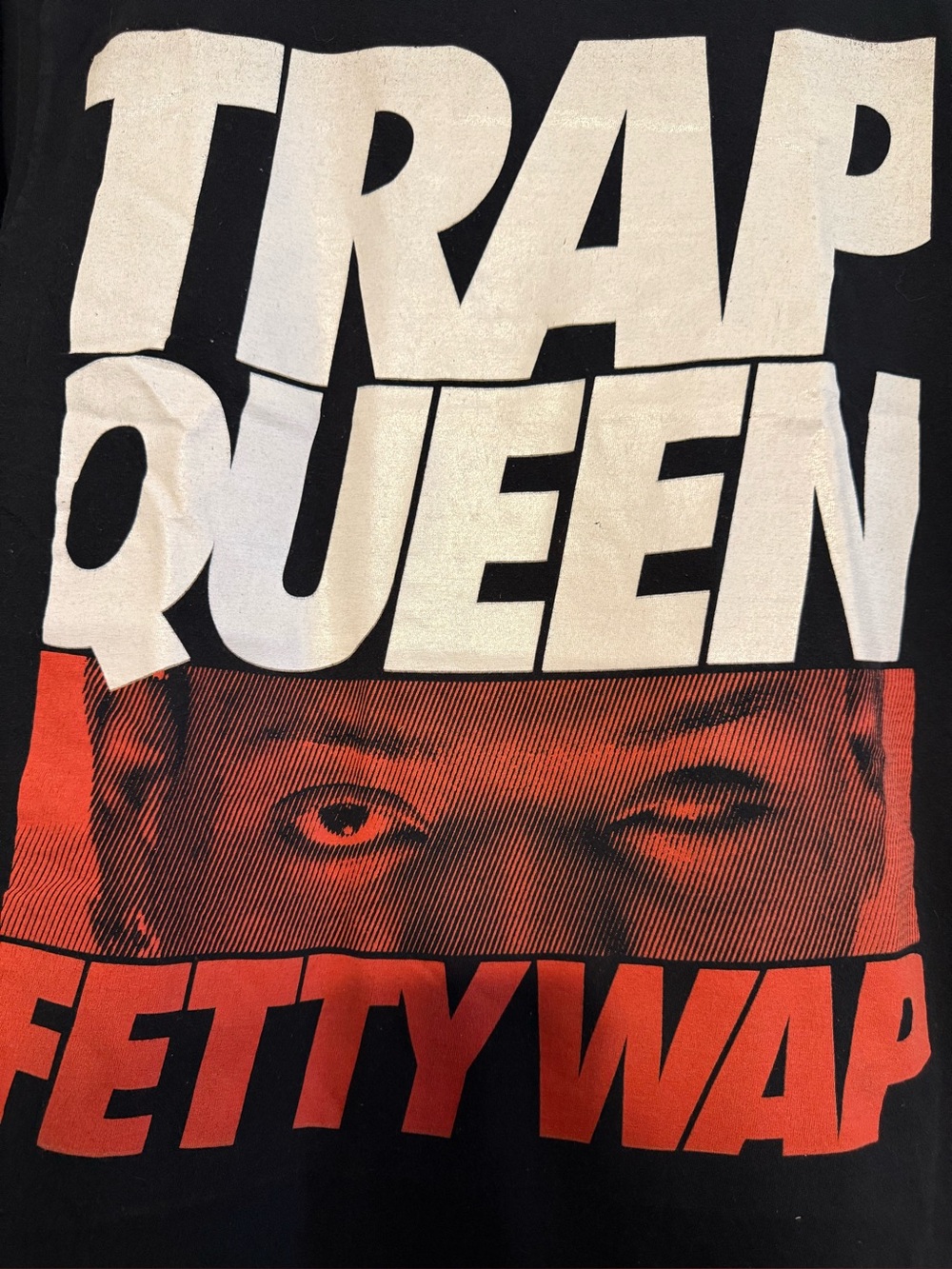 Trap Queen Fetty Wap Graphic Tee - Black, White & Red Hip Hop